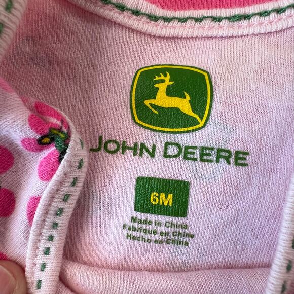 Carhartt & John Deere Pink Girls baby one-piece Shirt Lot size 6 months Farm - Picture 8 of 8